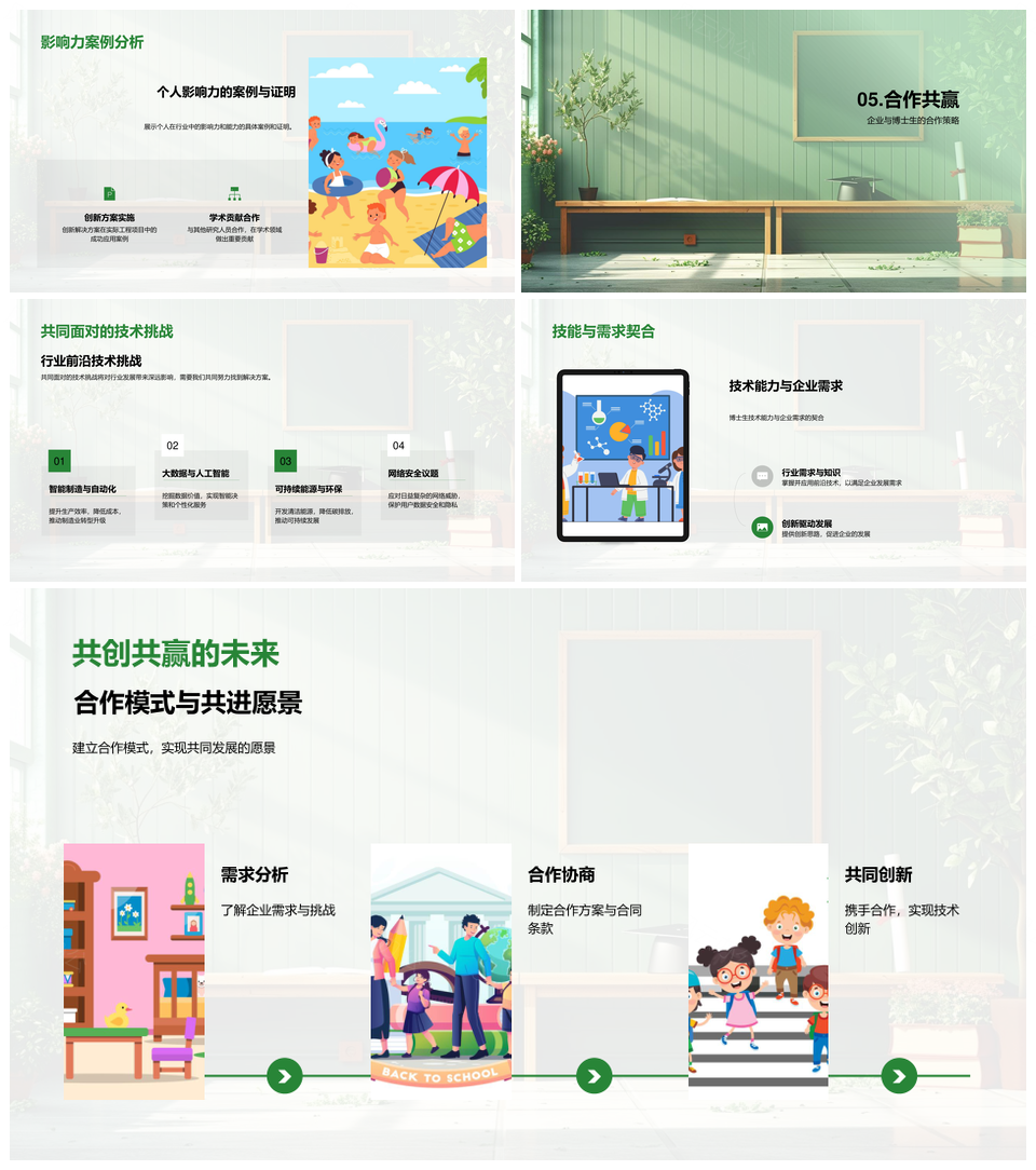 博士工程技术趋势创新应用研究成果PPT模板