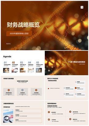 2025生物活力财务战略规划系统优化盈利指标PPT模板