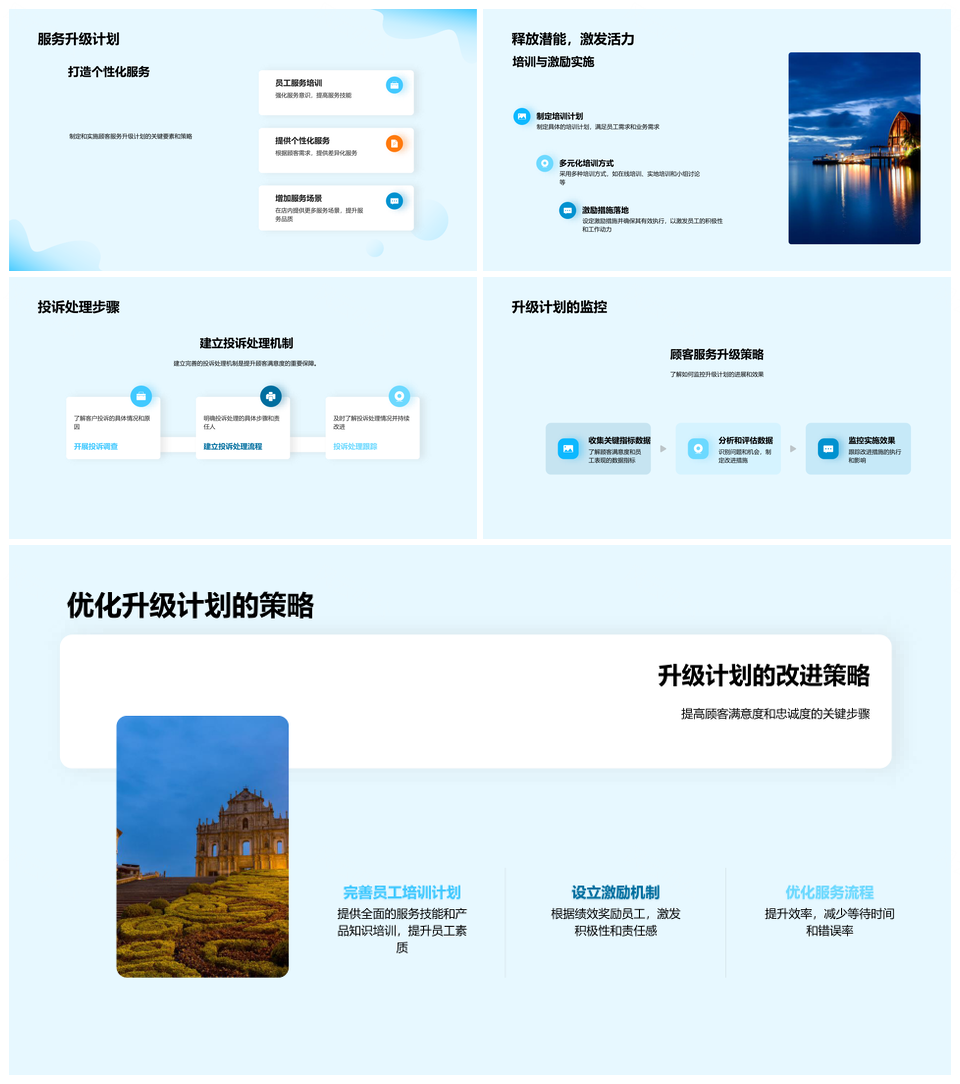 餐饮服务升级策略员工培训优质菜品满意度提升PPT模板