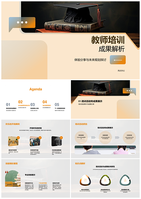 教师培训成果展技能提升团队凝聚未来PPT模板