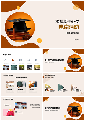 学生消费动力与购物习惯驱动电商活动策划PPT模板