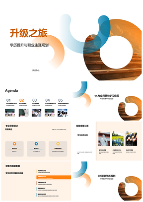 升学顾问规划学历提升与职业发展PPT模板
