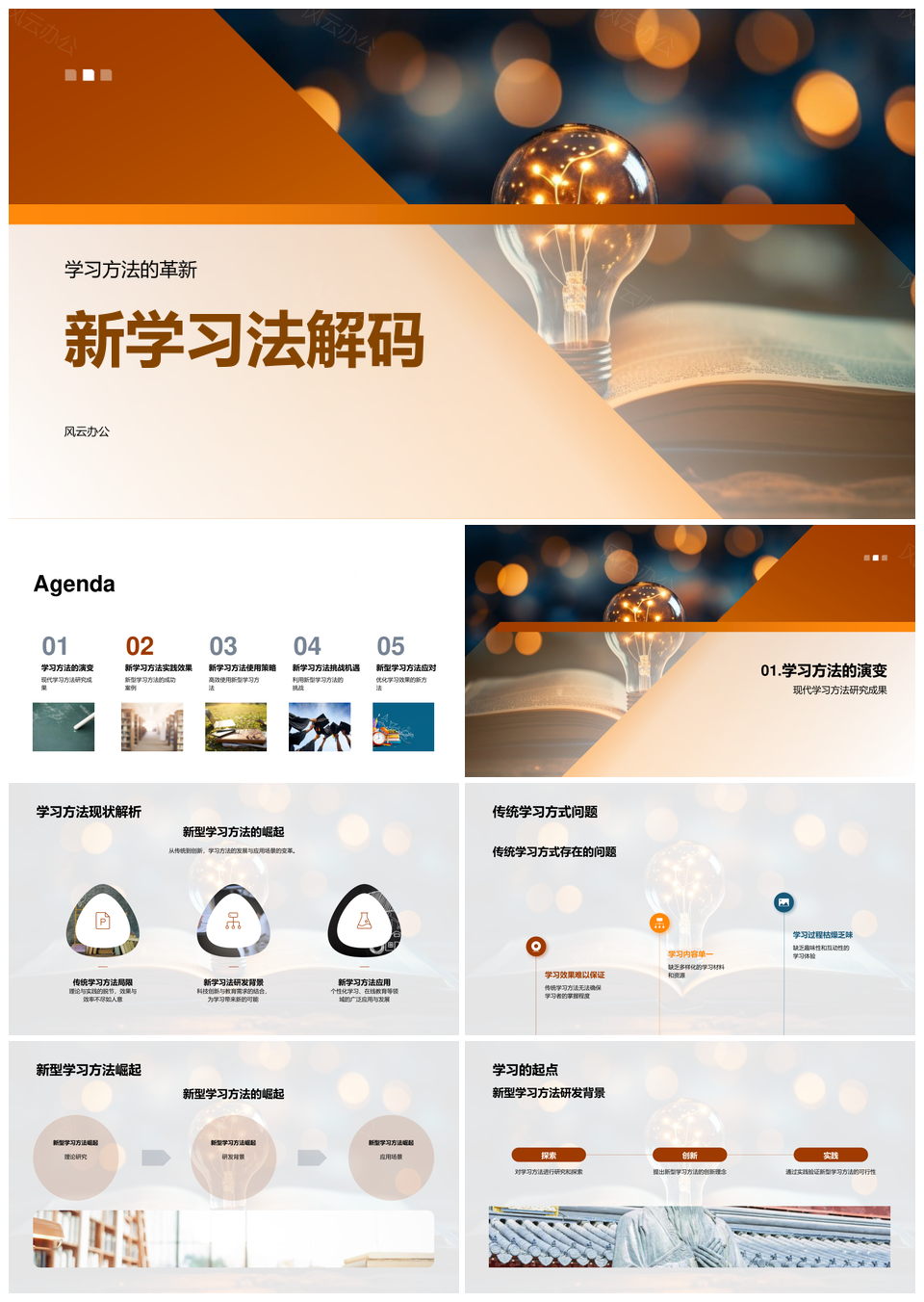 新学习法解码传统革新演变PPT模板