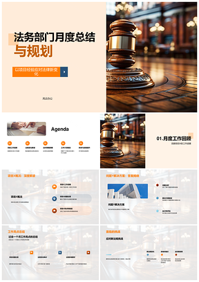 法务月结规划新规应对X项目Y问题策略部署PPT模板