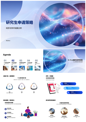 研究生申请策略学术背景研究项目择校规划PPT模板