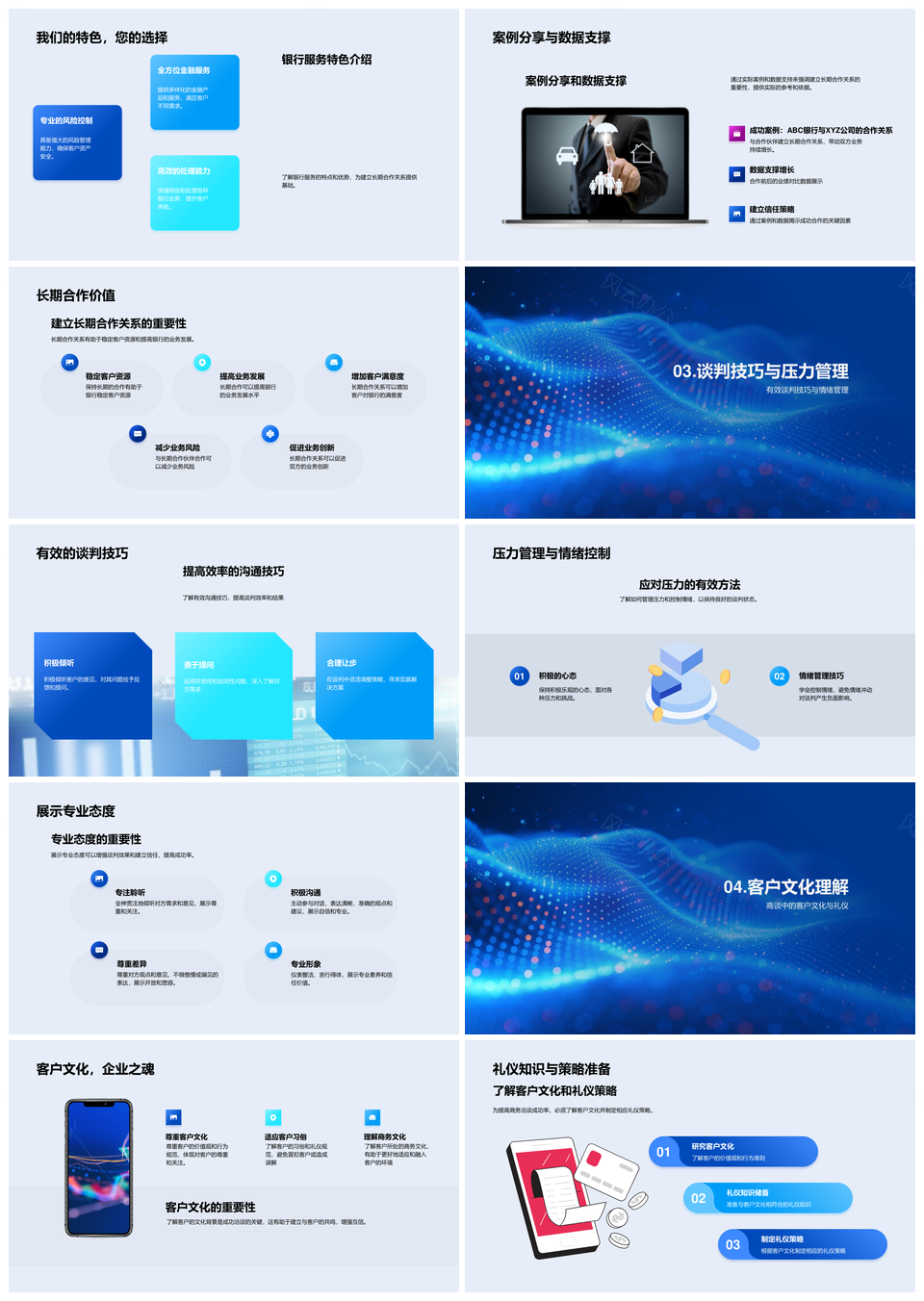 银行业务拓展策略与商务谈判礼仪培训PPT模板