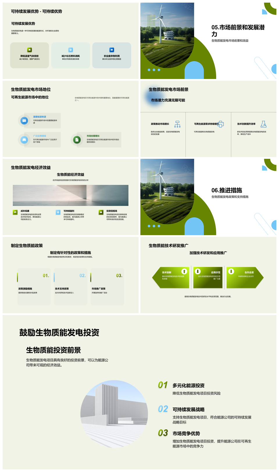 生物质能发电发展现状与未来PPT模板