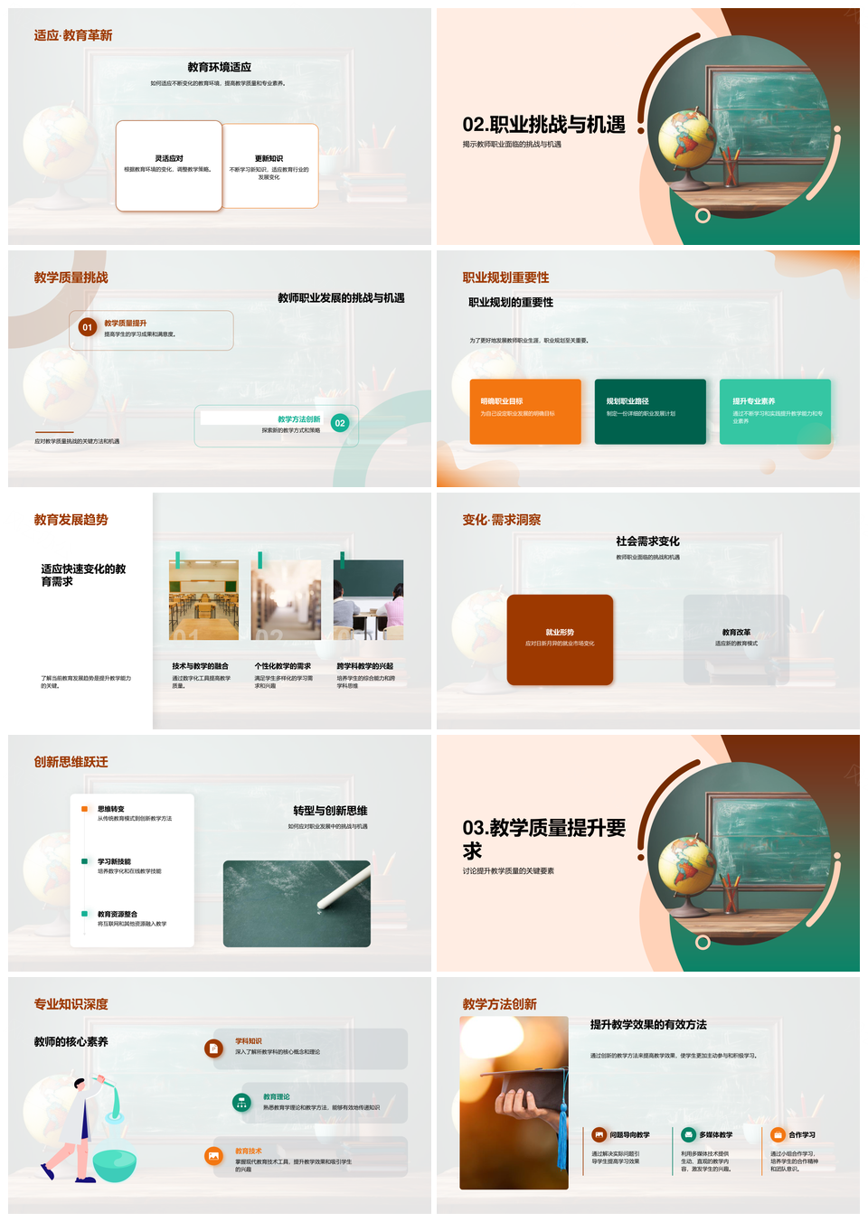 教师职业成长教学创新技术发展PPT模板