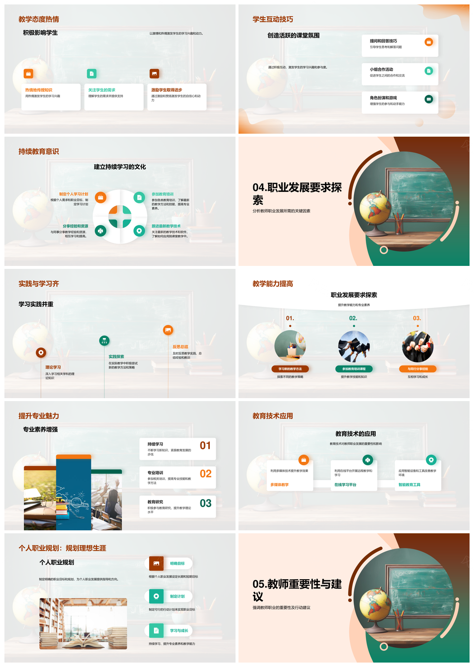 教师职业成长教学创新技术发展PPT模板