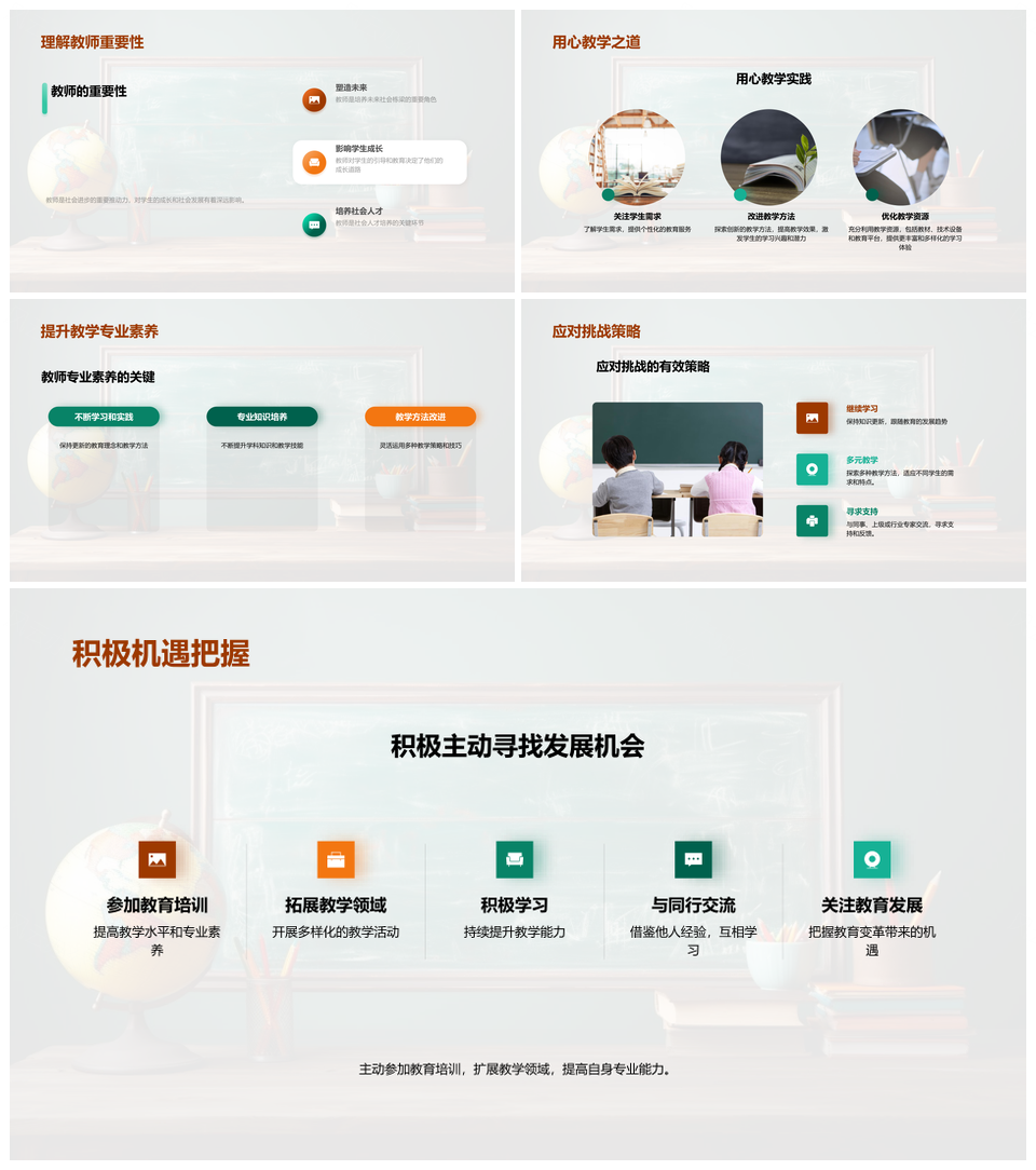 教师职业成长教学创新技术发展PPT模板