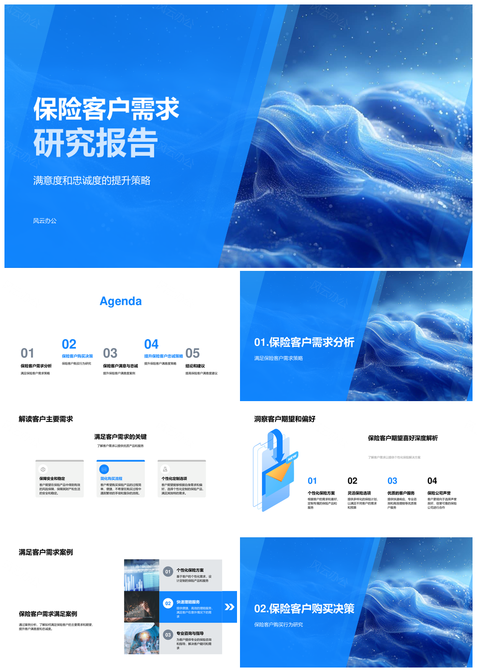 保险客户需求满意度忠诚度提升策略研究PPT模板