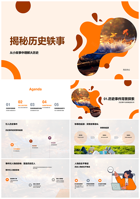 历史人物轶事起源与古老卷轴影响探秘PPT模板