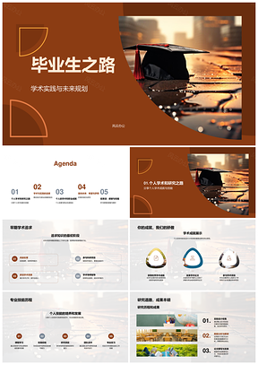 毕业生学术实践与职业发展之路PPT模板