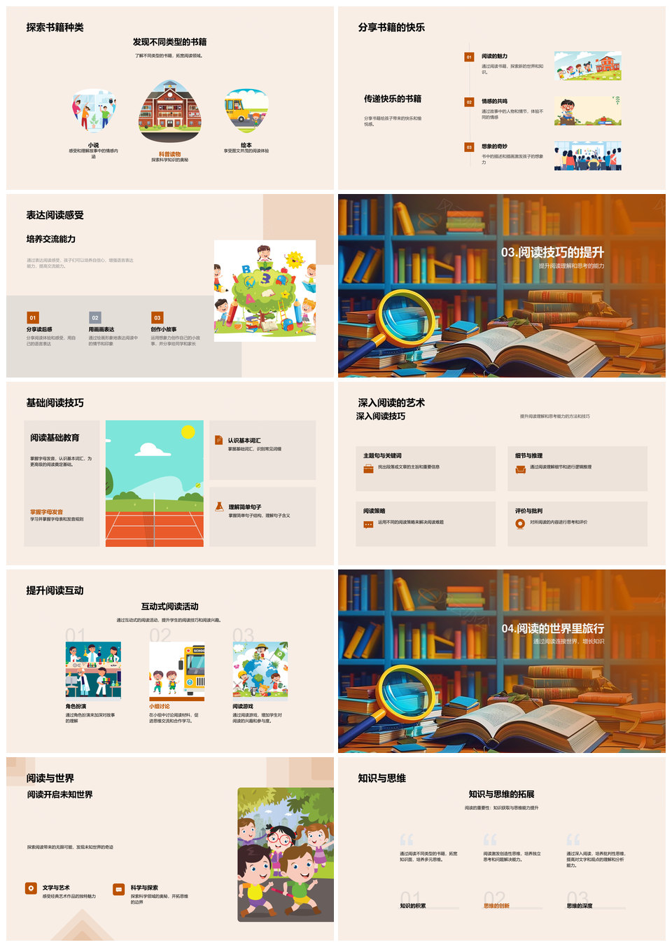 儿童多元阅读技巧想象养成PPT模板