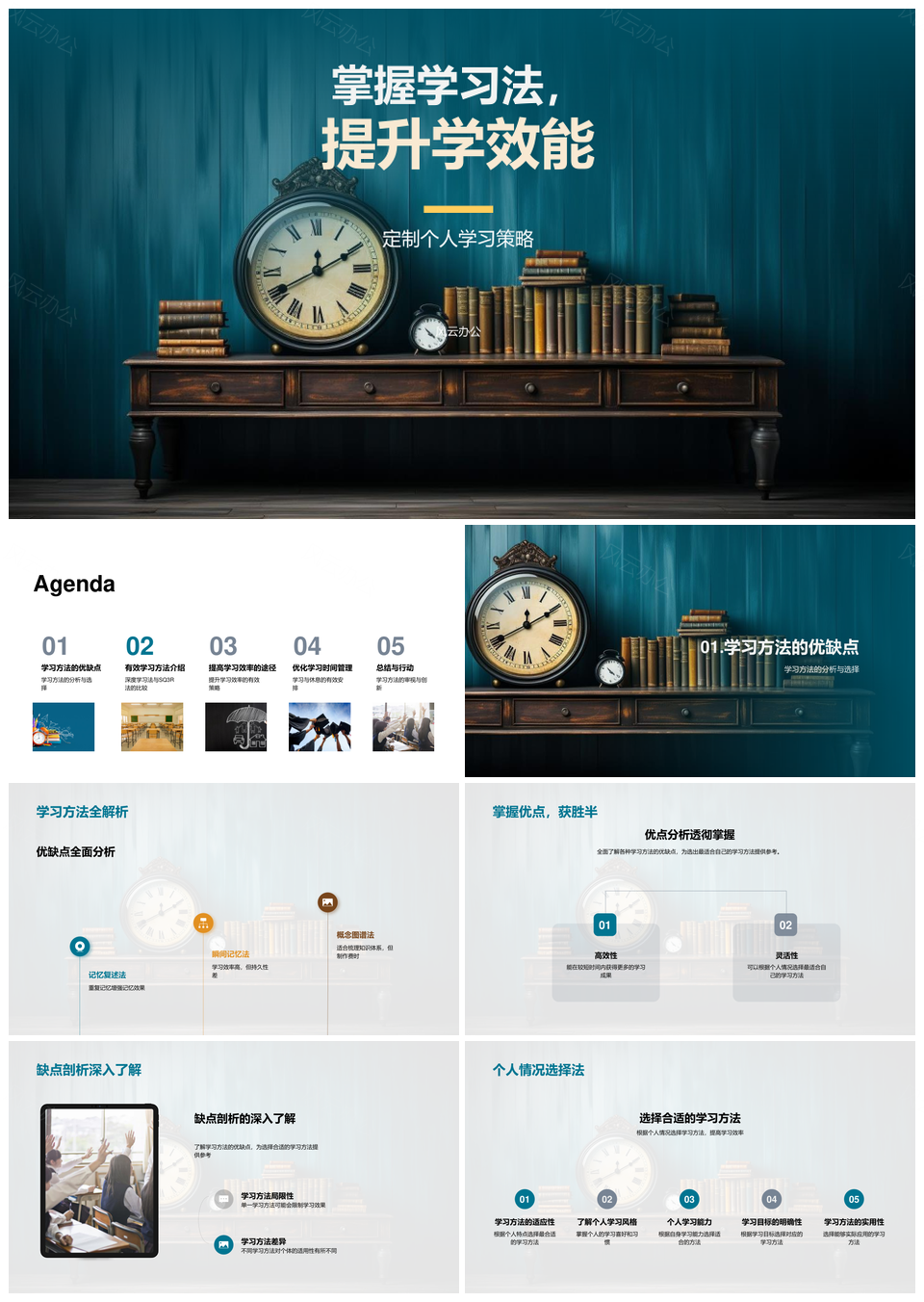 深度学习法SQ3R学习策略优劣分析PPT模板