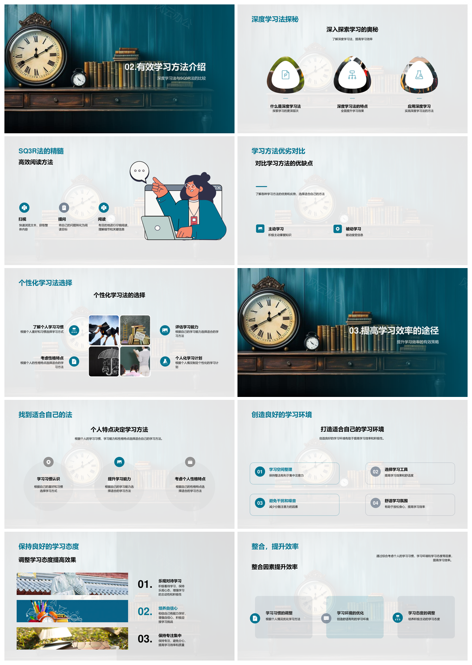 深度学习法SQ3R学习策略优劣分析PPT模板