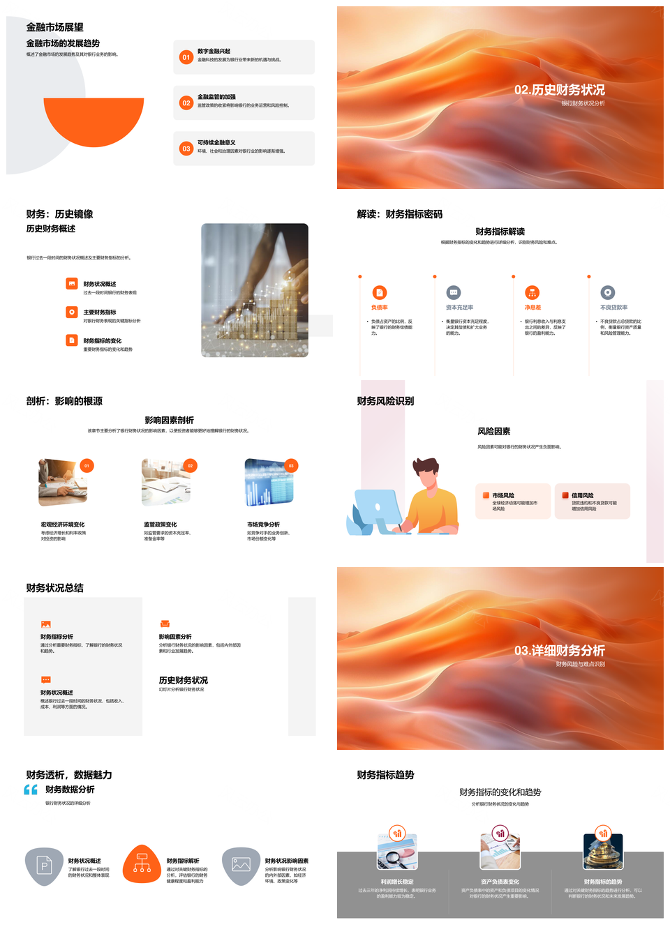 银行财务策略投资决策与风险分析PPT模板