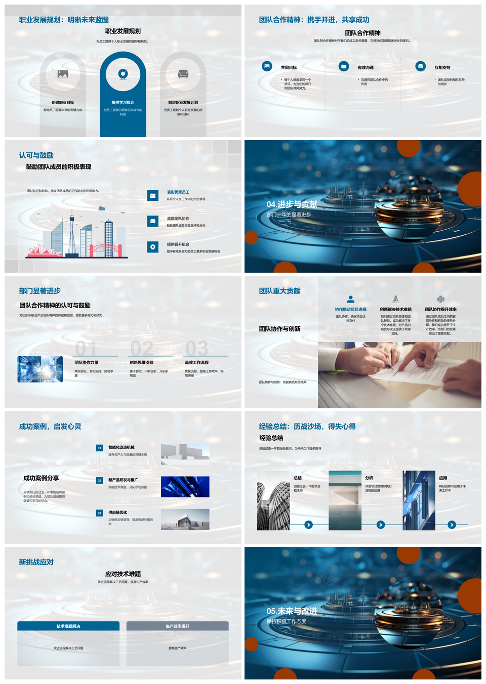 2025机械生产部门年度总结展望齿轮效率提升PPT模板