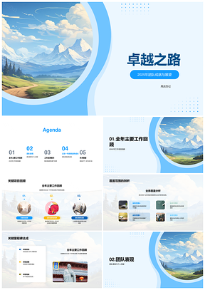 2025卓越团队登峰之路创核心成果PPT模板