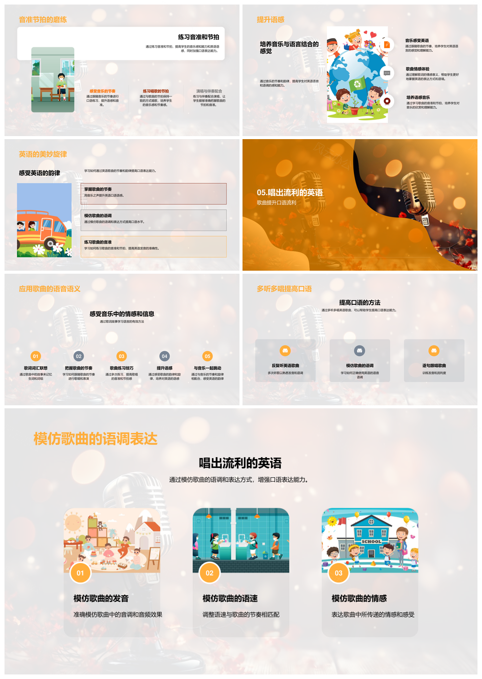 歌唱英语语音语义与发音技巧探索PPT模板