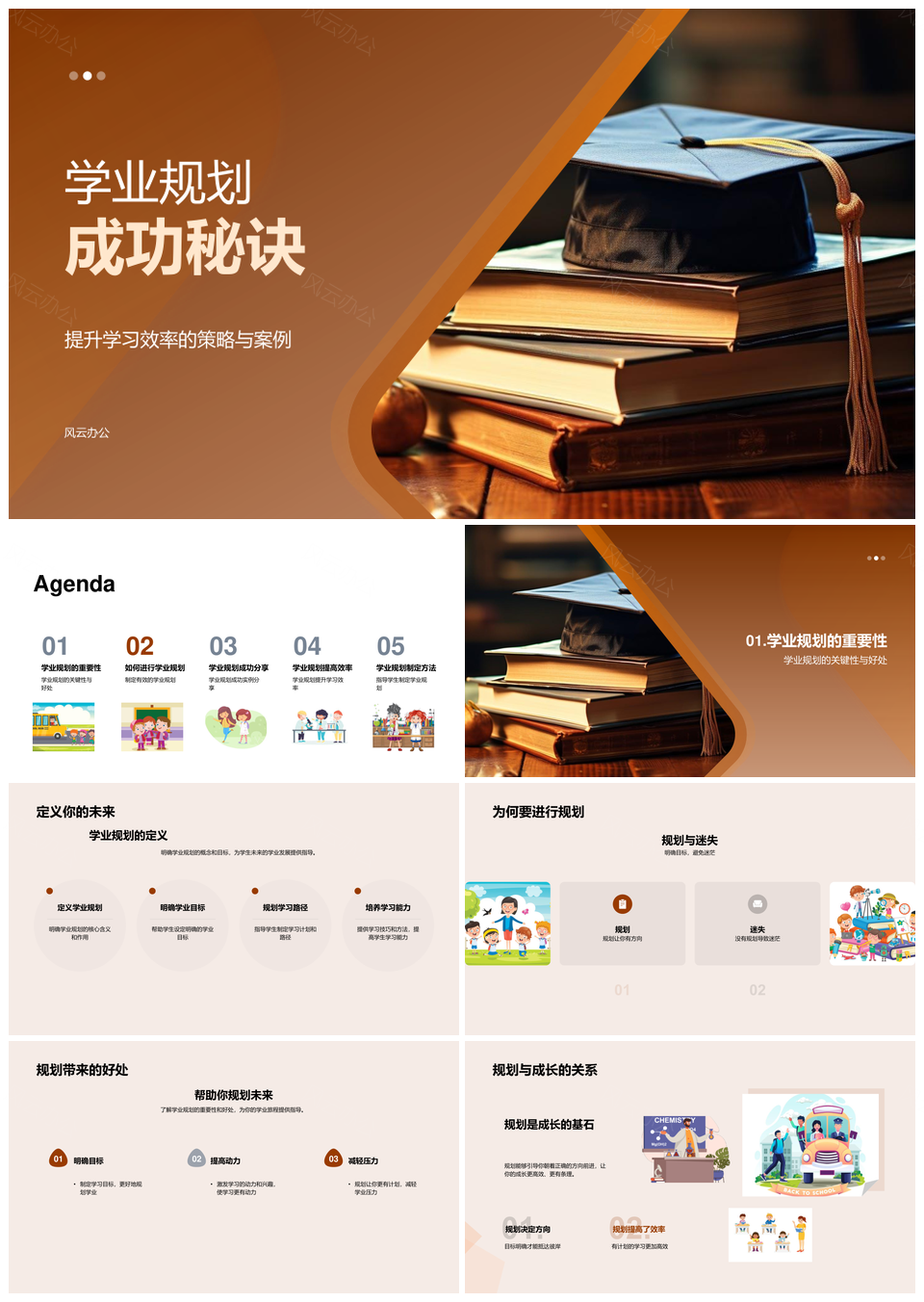 学业规划高效策略教育案例解析PPT模板