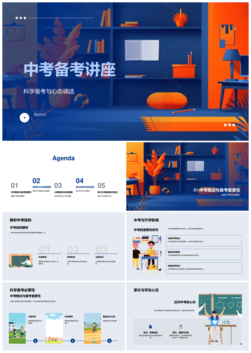 2025中考科学备考高效时间管理应试策略心态讲座PPT模板