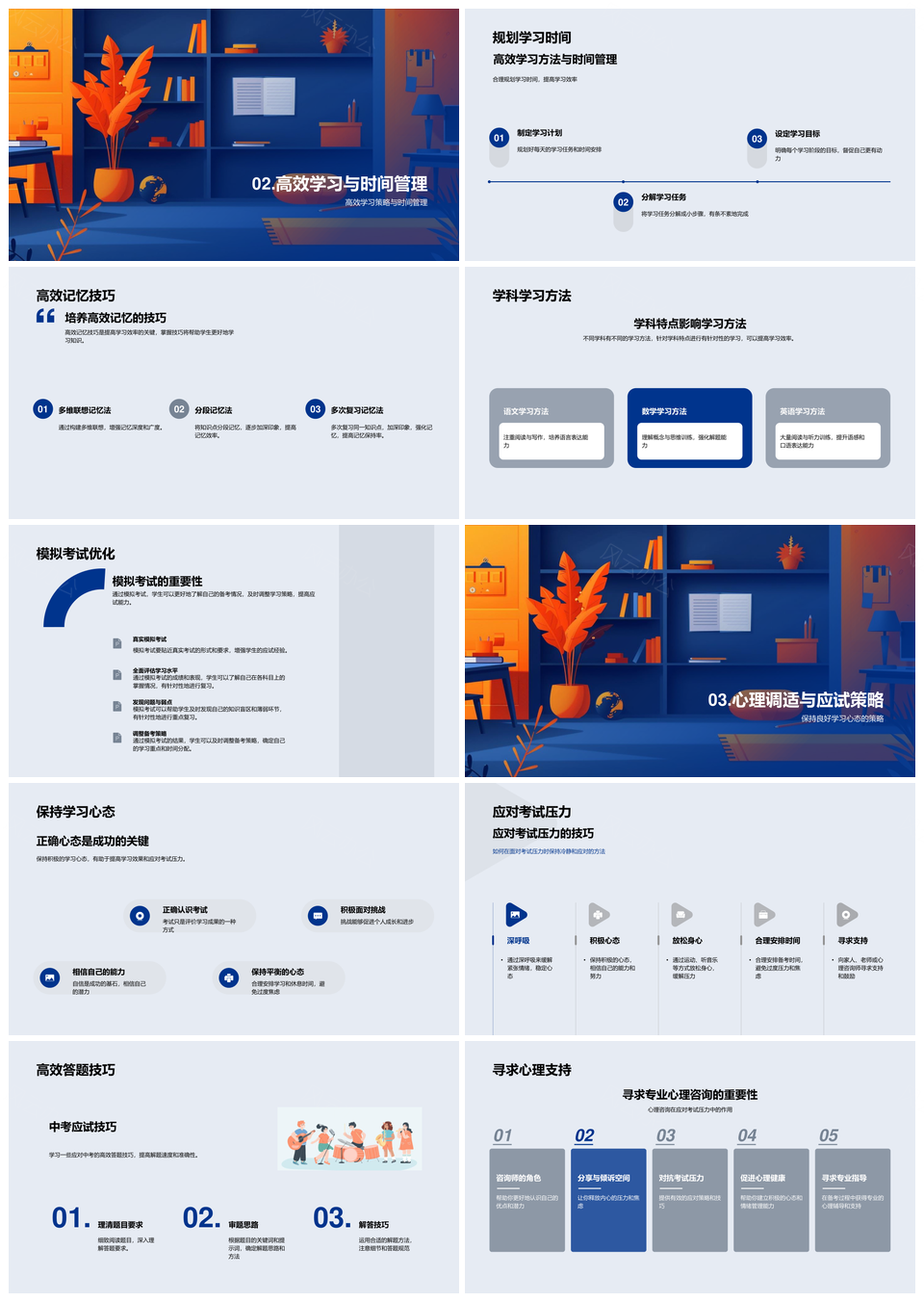 2025中考科学备考高效时间管理应试策略心态讲座PPT模板