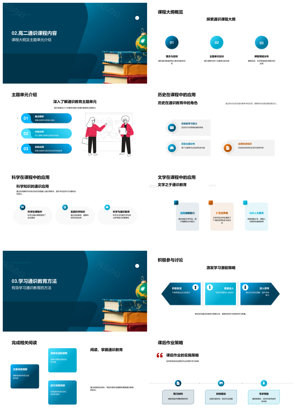 通识教育课程大纲探历史科学文学PPT模板