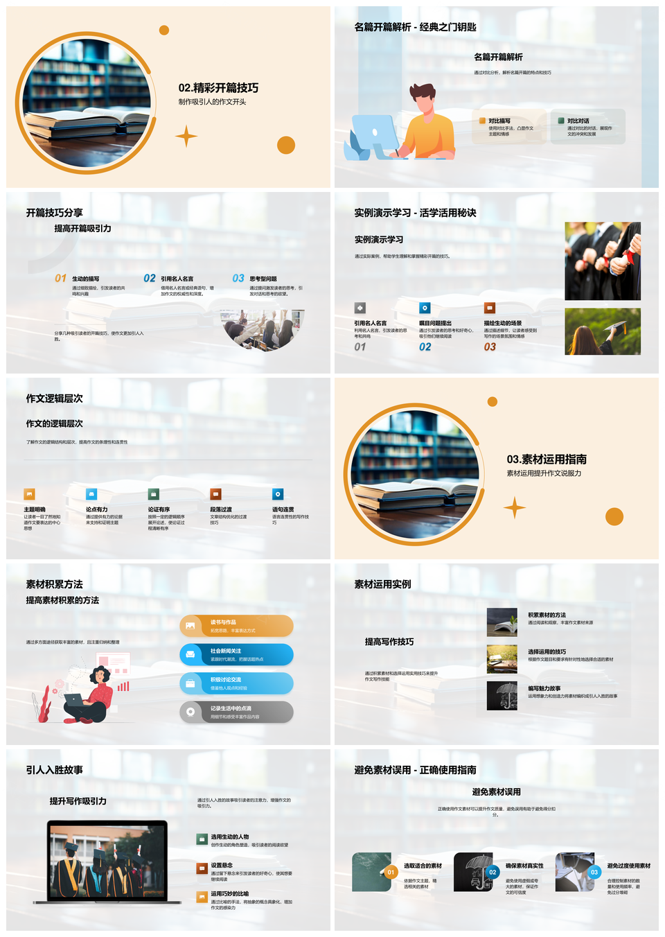 高考作文高分攻略题型评分素材技巧逻辑写作练习书PPT模板