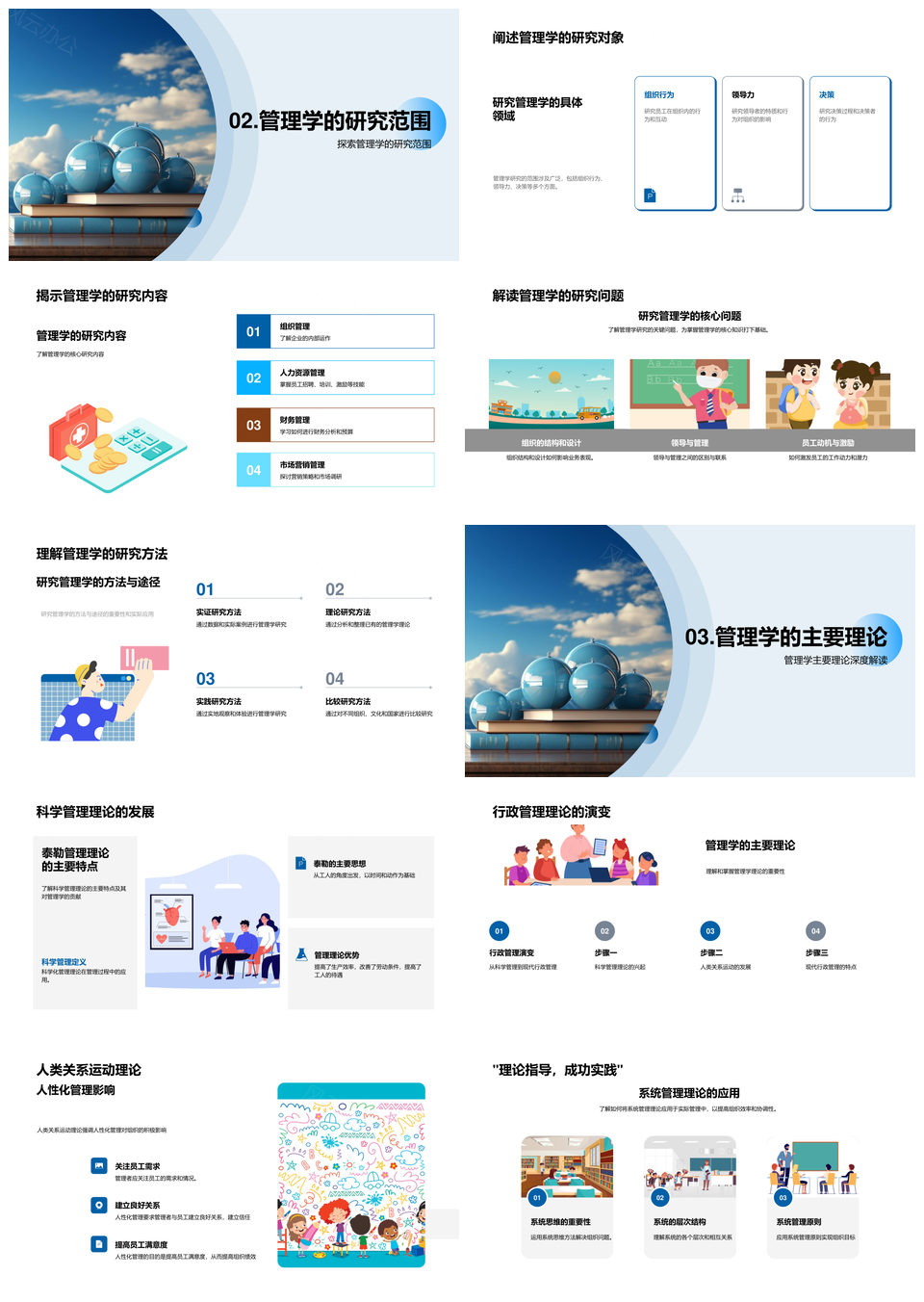 管理学科学行政人类系统决策理论解析PPT模板