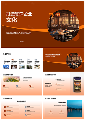 餐饮企业文化团队建设与未来蓝图PPT模板