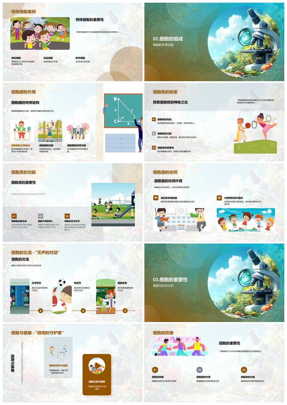 细胞生命基本单位结构与功能探秘PPT模板