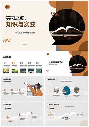 实习之旅理论应用实践技能提升职责问题解决PPT模板