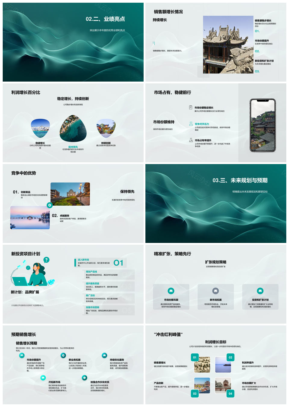 餐饮业销售月报业绩增长与扩张规划PPT模板