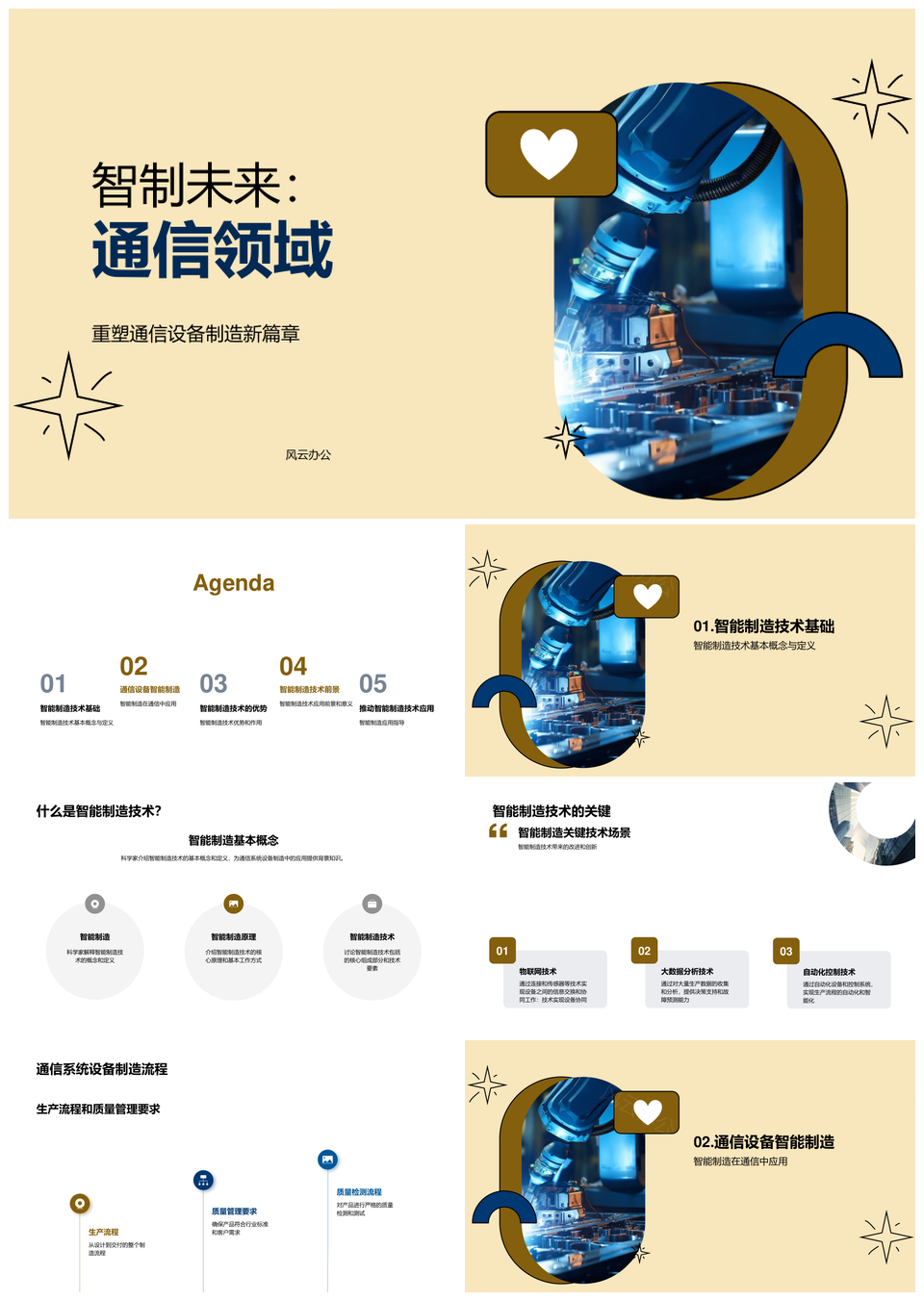 智能制造通信设备关键技术定义未来PPT模板