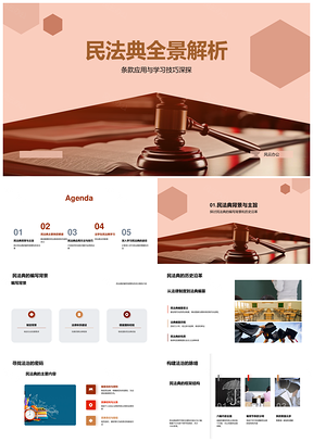 民法典法学课程条款应用与历史解析PPT模板