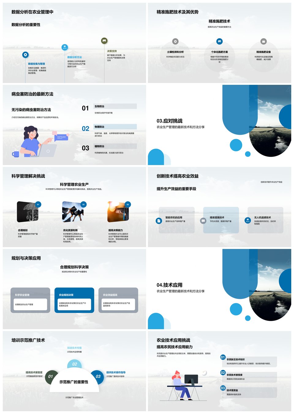 农业生产管理技术培训专家解析农田现状原理PPT模板