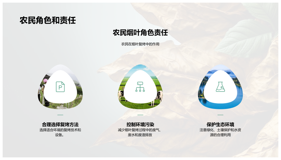 烟叶复烤生态环保可持续助农措施PPT模板