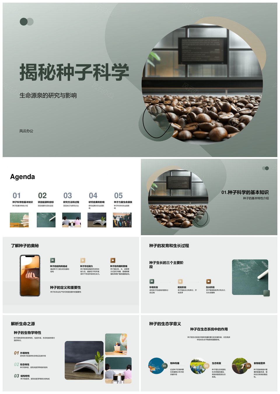 种子科学农学生物学特性与生态研究PPT模板