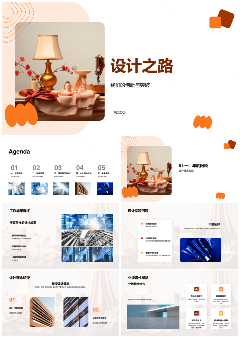 设计创新突破环保理念转变市场展望优化时尚PPT模板