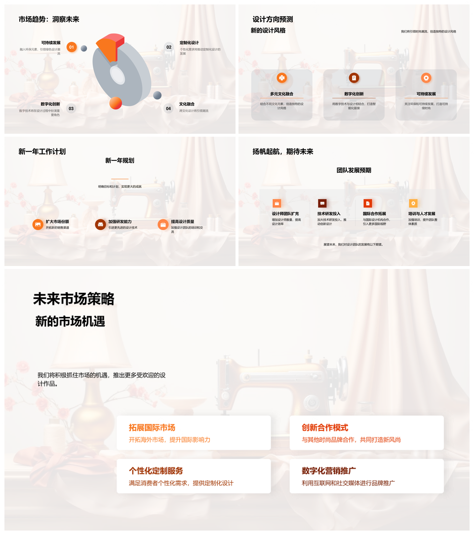 设计创新突破环保理念转变市场展望优化时尚PPT模板