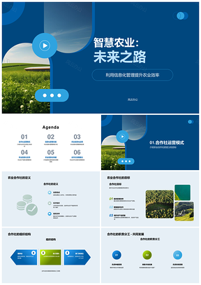 智慧农业合作社信息化高效发展之路PPT模板