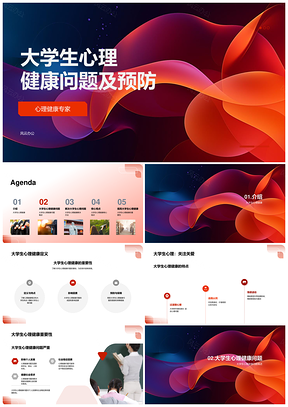 2025大学生心理健康问题预防教育PPT模板