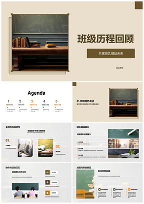 教育培训班级历程毕业典礼相册风采PPT模板