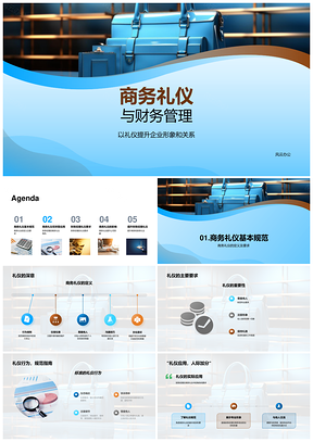 商务礼仪财务管理塑造企业形象关系PPT模板