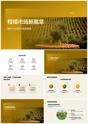 农业经济学家分析柑橘市场发展趋势与机会PPT模板
