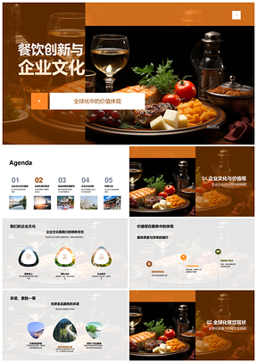 全球化餐饮创新文化服务竞争美食需求PPT模板