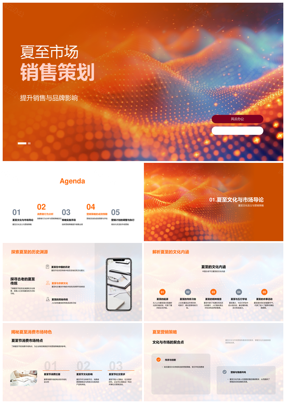 夏至营销策划提升销售品牌影响策略案例分析PPT模板