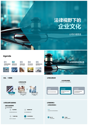 法律行业企业文化塑造与价值传承PPT模板