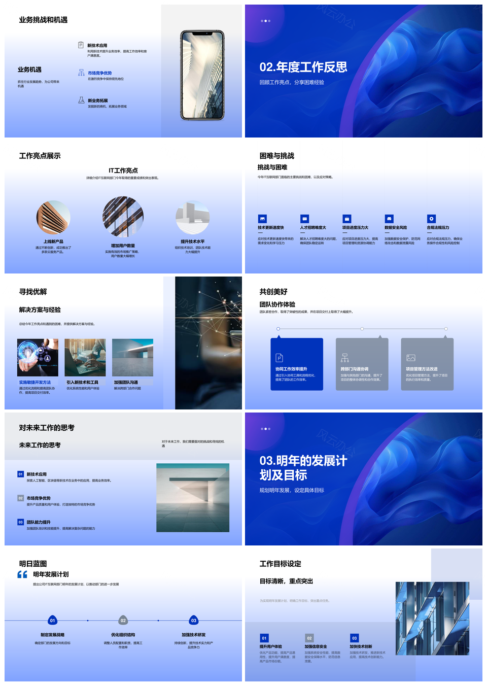 IT互联网业务年度成果亮点与计划解决方案汇报PPT模板